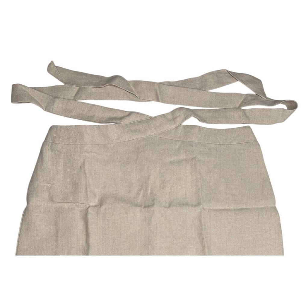 NWT Rumer Avalon Linen High Waist Tie Wrap Mini Skirt Back Zip Up S Natural - Picture 3 of 15